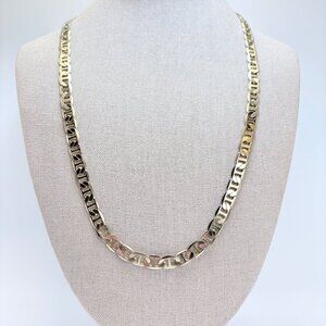 VTG 14K Gold Plated Copper Base Metal Mariner Link Chain Size 24" Length